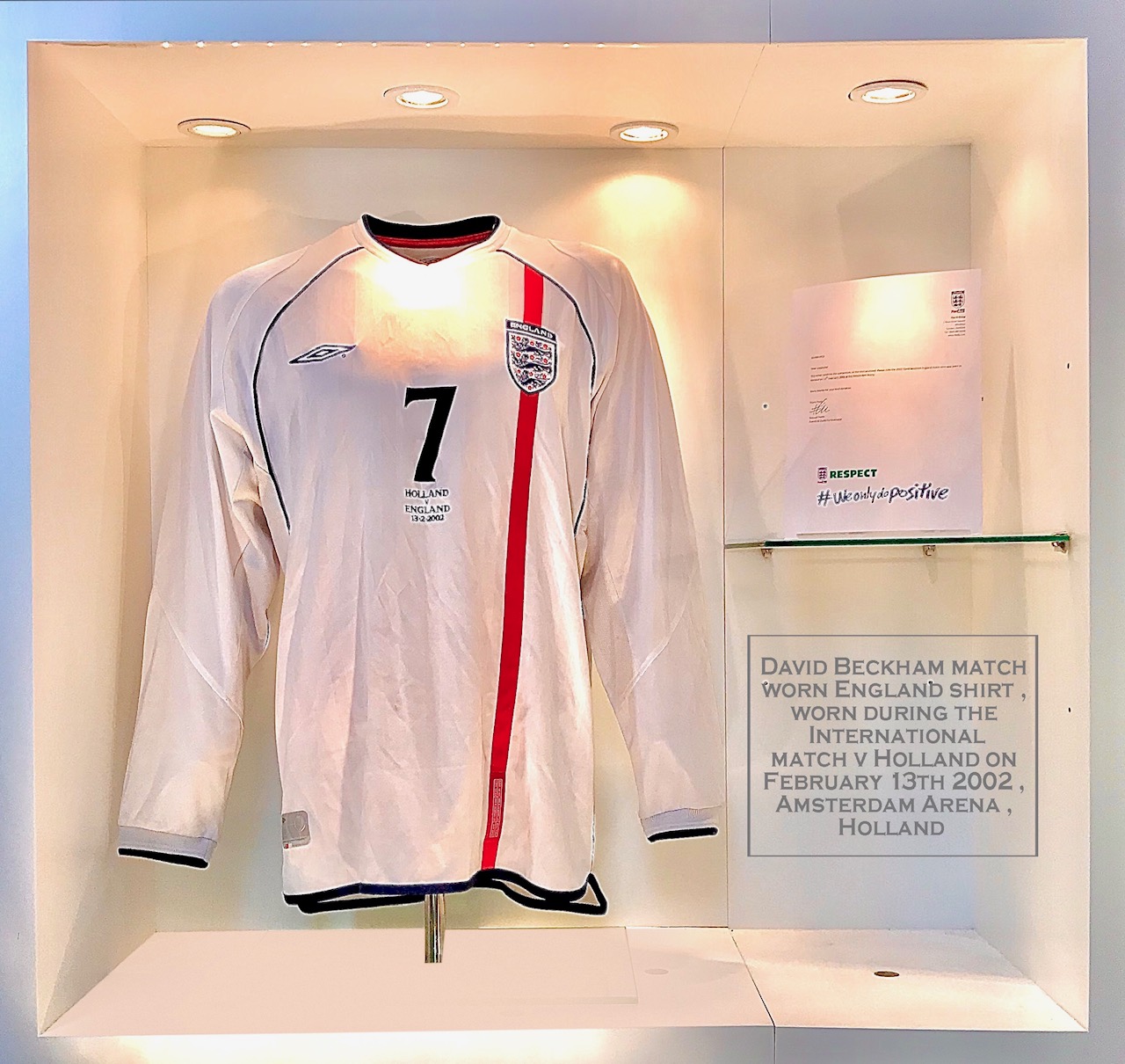 david beckham signed shirt