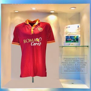 Francesco Totti Match Worn AS Roma Seria A Shirt 2013