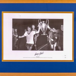 George Best Signed Framed Mounted 1968 European Cup Final Picture