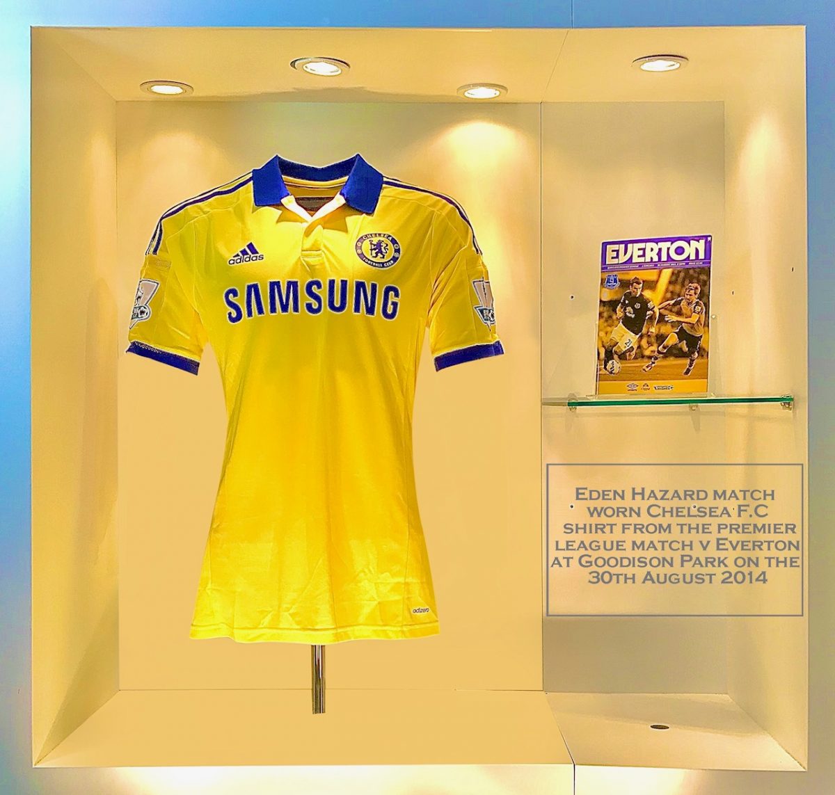 Eden Hazard Match Worn Chelsea Premier League Shirt 2014