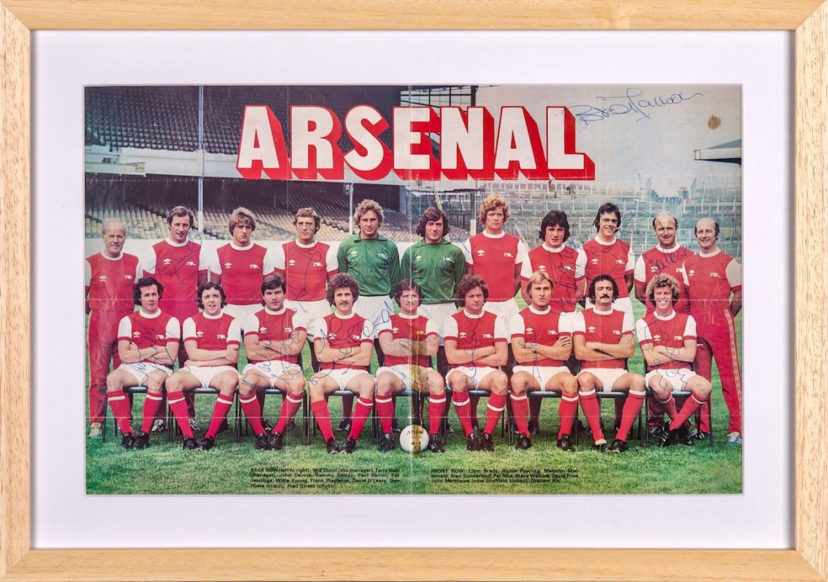 Arsenal 1978 - 1979 Season F.A Cup Winners Signed Large Framed Team Poster