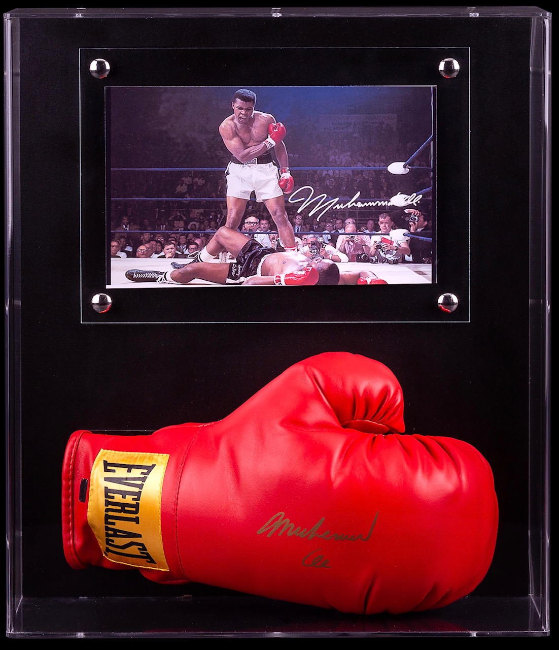 Muhammad Ali Hand Signed Boxing Glove Display
