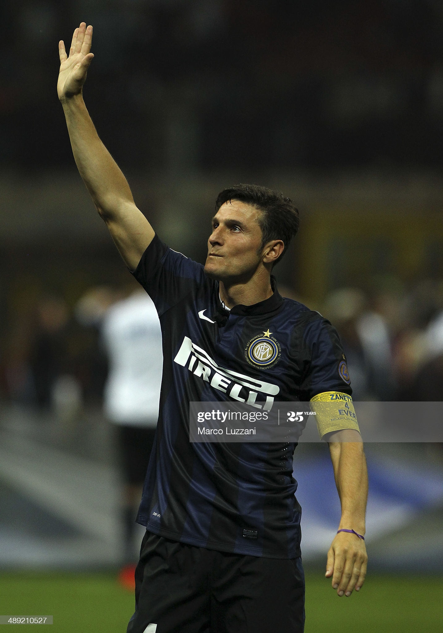 2013-14 Javier Zanetti Match-Used Inter Milan Jersey - MEARS Authentic on  Goldin Auctions