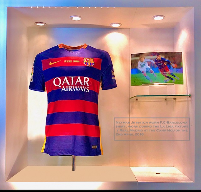 Neymar Jr Match Worn F.C Barcelona La Liga Shirt 2015 - 2016 Season ...