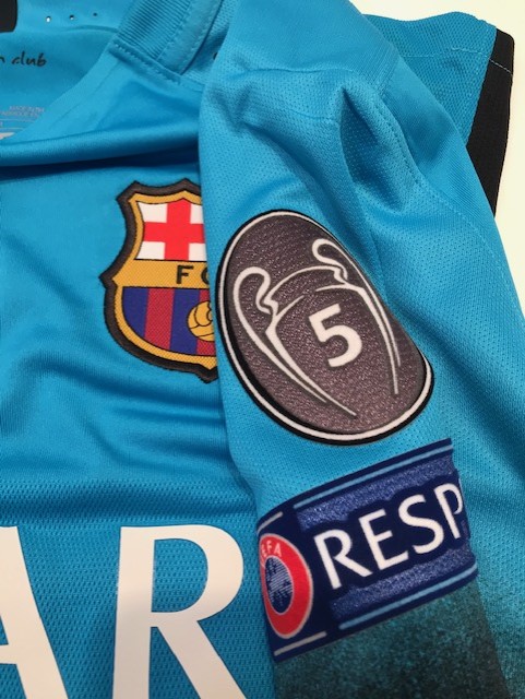 Neymar Jr Match Worn F.C. Barcelona Champions League Shirt & Shorts ...
