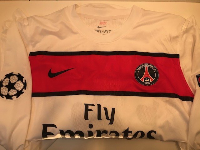 David Beckham Match Worn Paris St Germain Champions League Shirt 2012 ...