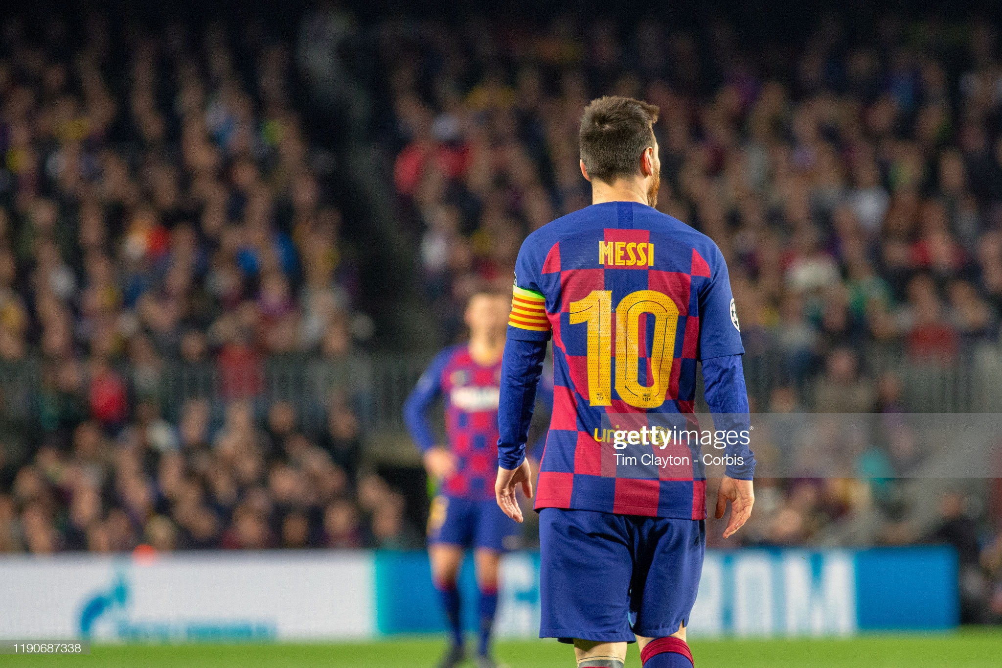 Messi Barcelona UCL match Worn preparado Camisa