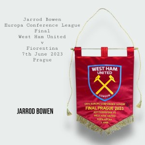 Jarrod Bowen Signed West Ham United Europa Conference League Final Match Pennant