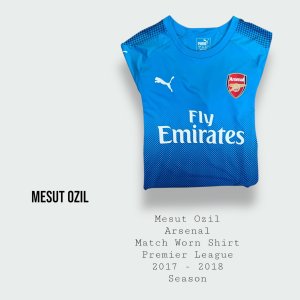 Mesut Ozil Match Worn Arsenal Premier League Shirt 2017 - 2018 Season