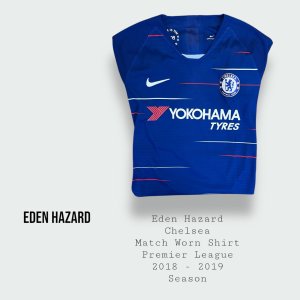Eden Hazard Match Worn Chelsea Premier League Shirt 2018 - 2019 Season