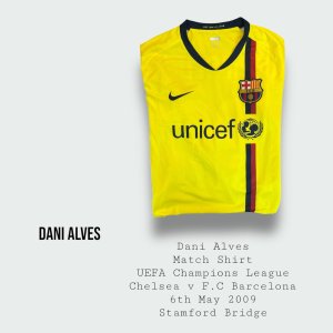 Dani Alves F.C Barcelona UEFA Champions League Match Shirt 2008 - 2009 Season