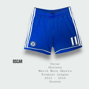 Oscar Match Worn Chelsea Shorts 2013 - 2014 Season