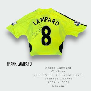 Frank Lampard Match Worn & Signed Chelsea Shirt 2007 - 2008 Season