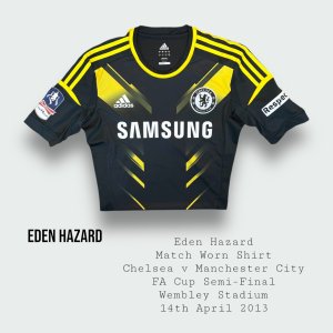 Eden Hazard Match Worn Chelsea FA Cup Semi-Final Shirt 2012 - 2013 Season