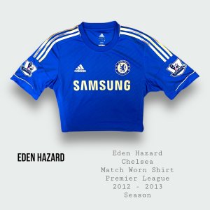 Eden Hazard Match Worn Chelsea Premier League Shirt 2012 - 2013 Season