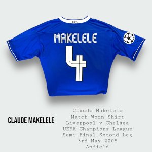Claude Makelele Match Worn Chelsea UEFA Champions League Shirt 2004 - 2005 Season