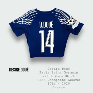 Desire Doué Match Worn Paris Saint Germain PSG Champions League Shirt 2024 - 2025 Season