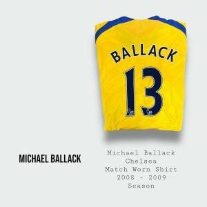 Michael Ballack Match Worn Chelsea Shirt 2008 - 2009 Season