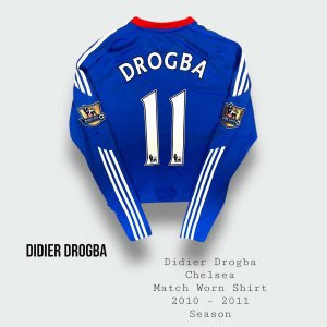 Didier Drogba Match Worn Chelsea Shirt 2010 - 2011 Season