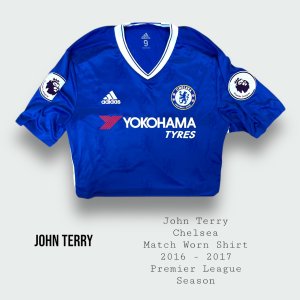 John Terry Match Worn Chelsea Premier League Shirt 2016 - 2017 Season