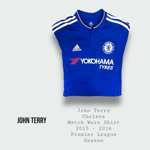 John Terry Match Worn Chelsea Premier League Shirt 2015 - 2016 Season