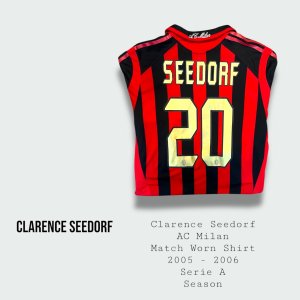 Clarence Seedorf Match Worn AC Milan Shirt 2005 - 2006 Season