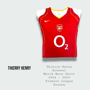 Thierry Henry Match Worn Arsenal Premier League Shirt 2004 - 2005 Season