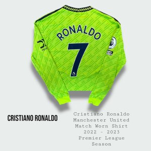 Cristiano Ronaldo Match Worn Manchester United Premier League Shirt 2022 - 2023 Season