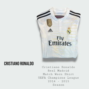 Cristiano Ronaldo Match Worn Real Madrid UEFA Champions League Shirt 2014 - 2015 Season