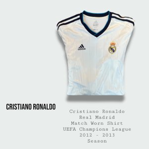 Cristiano Ronaldo Match Worn Real Madrid Champions League Shirt 2012 - 2013 Season