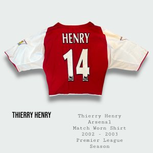 Thierry Henry Match Worn Arsenal Premier League Shirt 2002 - 2003 Season