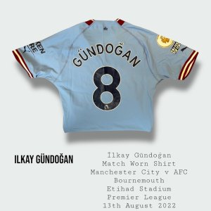 İlkay Gündoğan Match Worn Manchester City Shirt 2022 - 2023 Season