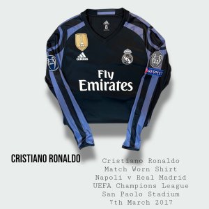 Cristiano Ronaldo Match Worn Real Madrid UEFA Champions League Shirt 2016 - 2017 Season