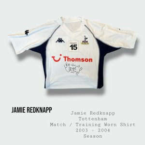 Jamie Redknapp Match / Training Worn & Signed Tottenham Shirt 2003 - 2004 Season