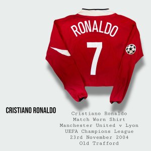 Cristiano Ronaldo Match Worn Manchester United UEFA Champions League Shirt 2004 - 2005 Season