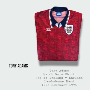 Tony Adams Match Worn England Shirt - 1995