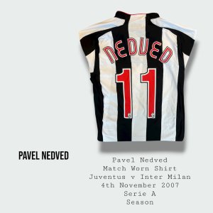 Pavel Nedved Match Worn Juventus Shirt 2007 - 2008 Season