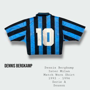 Dennis Bergkamp Match Worn Inter Milan Shirt 1993 - 1994 Season