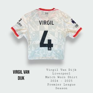 Virgil Van Dijk Match Worn Liverpool Premier League Champions Shirt 2024 - 2025 Season