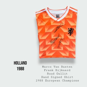 Van Basten - Rijkaard - Gullit - Signed Netherlands / Holland European Championship Shirt 1988