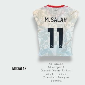 Mo Salah Match Worn Liverpool Premier League Champions Shirt 2024 - 2025 Season