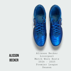 Alisson Becker Match Worn Liverpool Premier League Champions Boots 2024 - 2025 Season