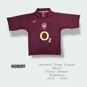 Arsenal Team Signed Shirt Final Season Highbury 2005 - 2006 Season