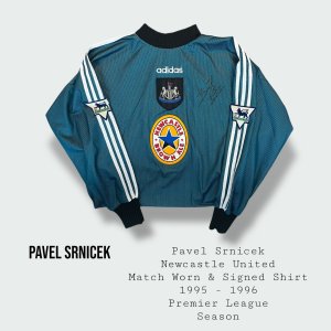 Pavel Srnicek Match Worn & Signed Newcastle United Shirt 1995 - 1996 Season