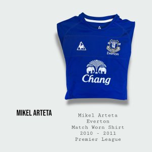Mikel Arteta Match Worn Everton Shirt 2010 - 2011 Season