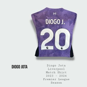 Diogo Jota Liverpool Premier League Match Shirt 2023 - 2024 Season