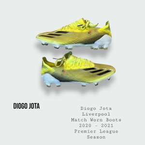 Diogo Jota Match Worn Liverpool Football Boots 2020 - 2021 Premier League Season