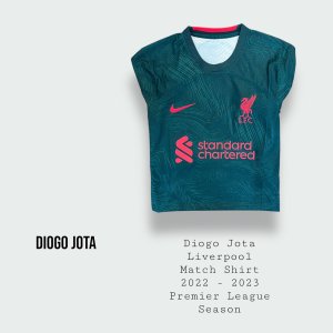 Diogo Jota Liverpool Premier League Match Shirt 2022 - 2023 Season
