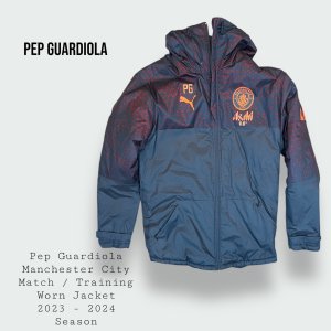 Pep Guardiola Manchester City Match / Training Worn Jacket 2023 - 2024 Season
