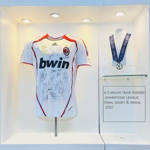 A.C Milan Team Signed Champions League Final Shirt & Medal 2007